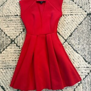 Guess Red Sleeveless Fit-and-Flare Mini Dress